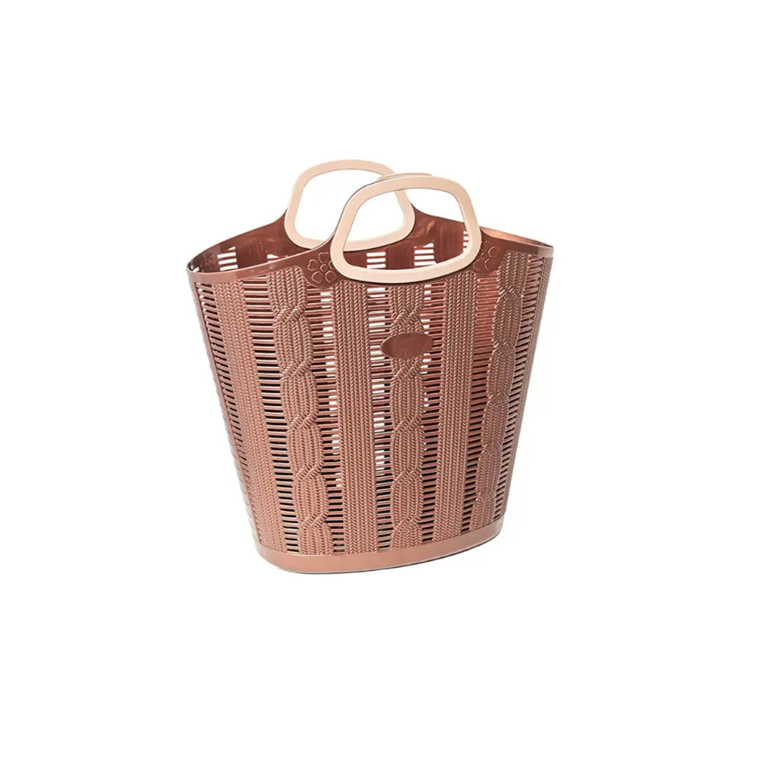 BROWN REUSABLE VEGETABLE BASKET WITH A STYLISH DESIGN