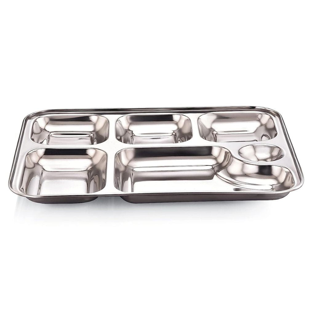 GALOOF Stainless Steel 6 in 1 Pav Bhaji Plate Set 4