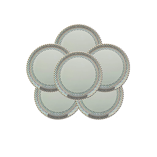 Attune White Melamine Round Dinner Plates (12 Inch, Set of 6)