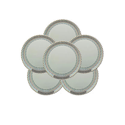 Attune White Melamine Round Dinner Plates (12 Inch, Set of 6)