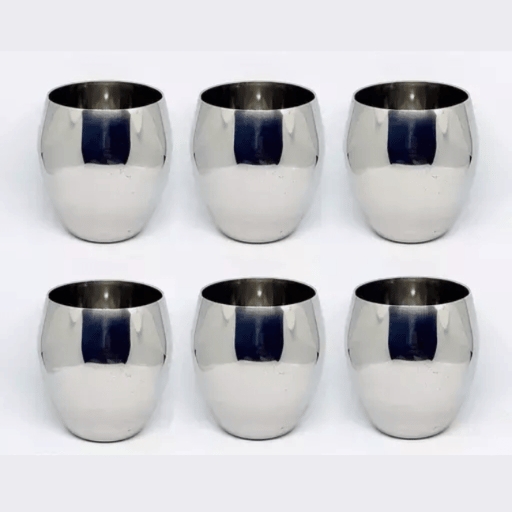 steel glass set of 6