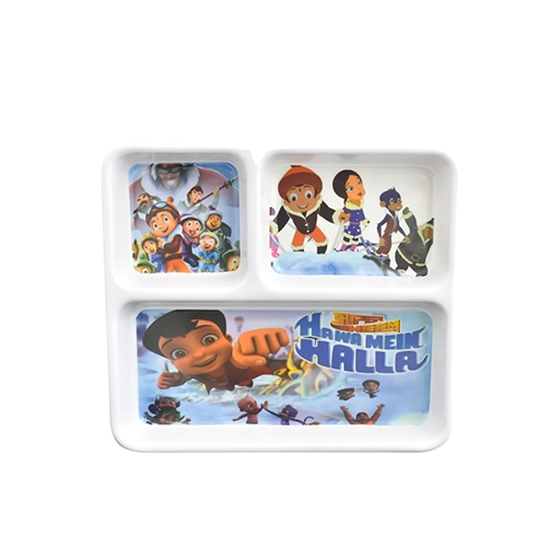 Chhota Bheem Cartoon Printed Melamine Plate for Kids Boys and Girls