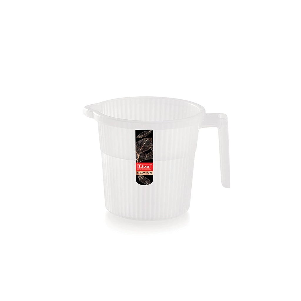 Liza Transparent Plastic Bucket (20L) & Mug (1L) Set of 2