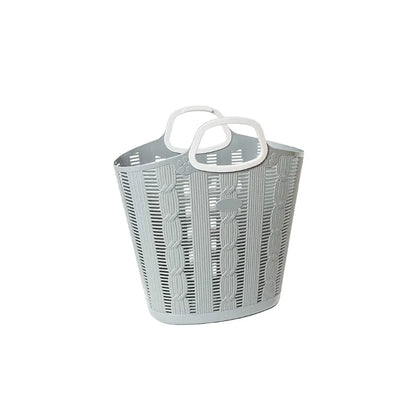 LARGE GREY REUSABLE BASKET WITH WASHABLE MATERIAL