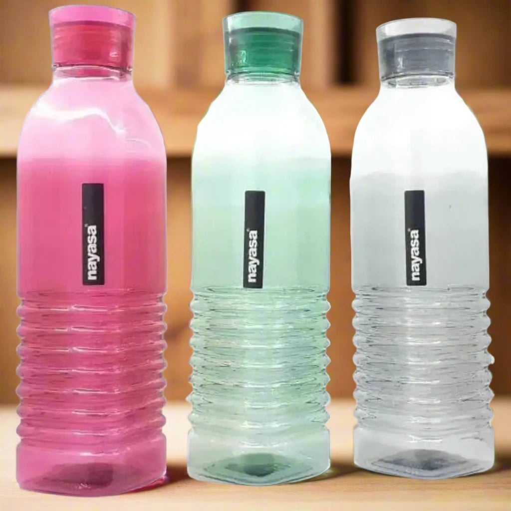 6-PACK TRANSPARENT SQUARE WATER BOTTLES