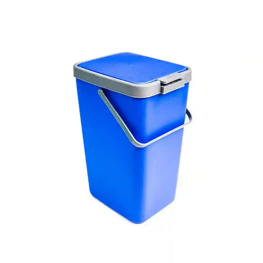 Nayasa Plastic 18-Liter Top Push Door Dustbin in Blue