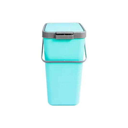 Nayasa Plastic 18-Liter Top Push Door Dustbin in Green