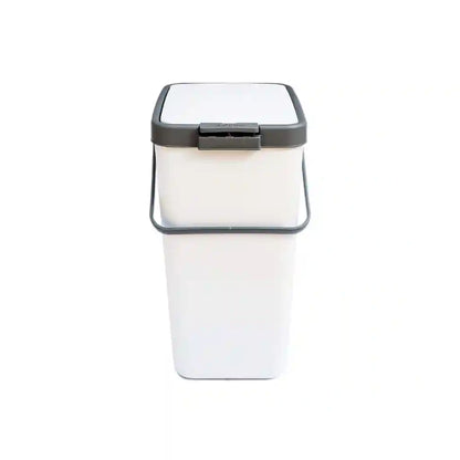 Nayasa Plastic 18 L Top Push Type Door Dustbin in Grey