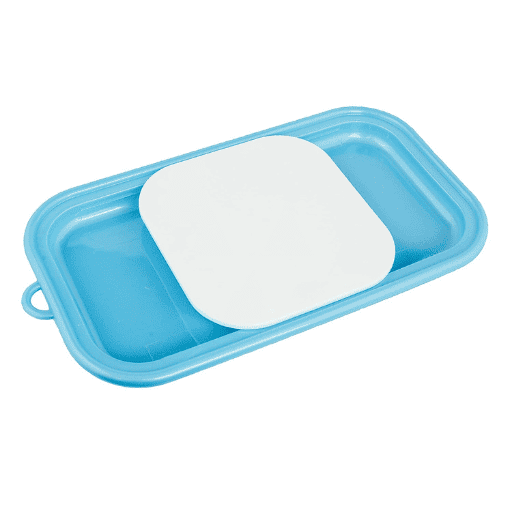 Blue Plastic Chopping Board with Sliding Tray for Vegetable, Fruits, Meat and Salad