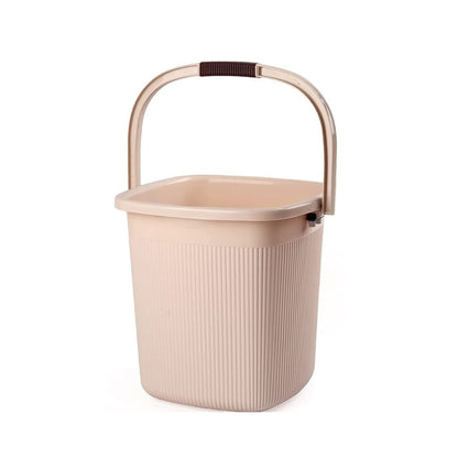 NAYASA Ivory Rimmy Bucket(25L),Mug & Stool Set - 3-Piece for Bathroom