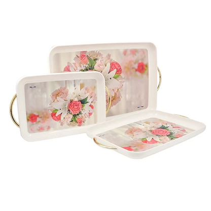 Nayasa Floral Prosper Rectangular Shape and Printed Design set of 3