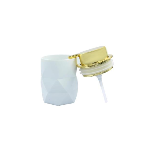 Diamond-Shaped Soap Dispenser for Bathroom and Kitchen - Gold