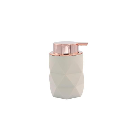 Modern Plastic Soap Dispenser - Rose Gold Finish, 300ml