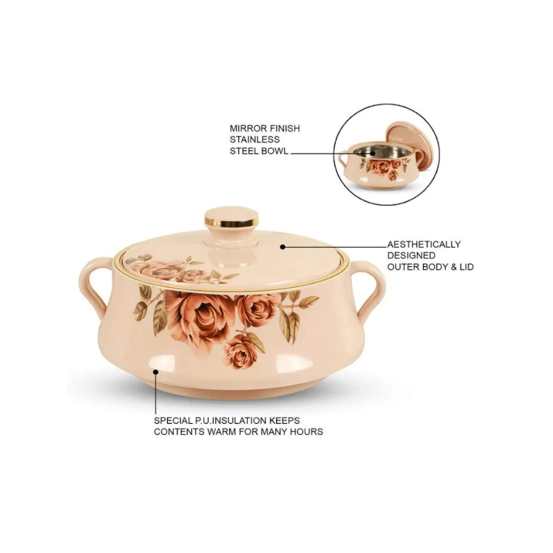 Nayasa Lorenzo Stainless Steel Casserole - 1500ml, Beige