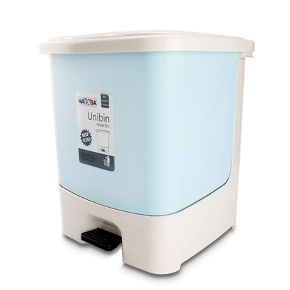 EASY-TO-CLEAN BLUE PADDLE DUSTBIN