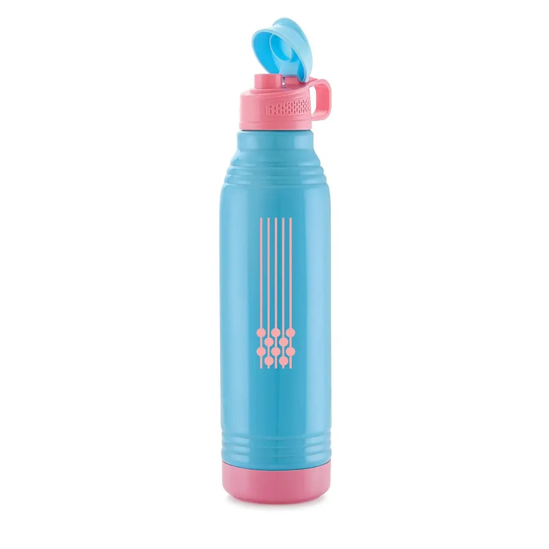 Liza Stainless Steel Smart Insulated Bottle - 650ml Blue: Perfect for Kids, Home, School