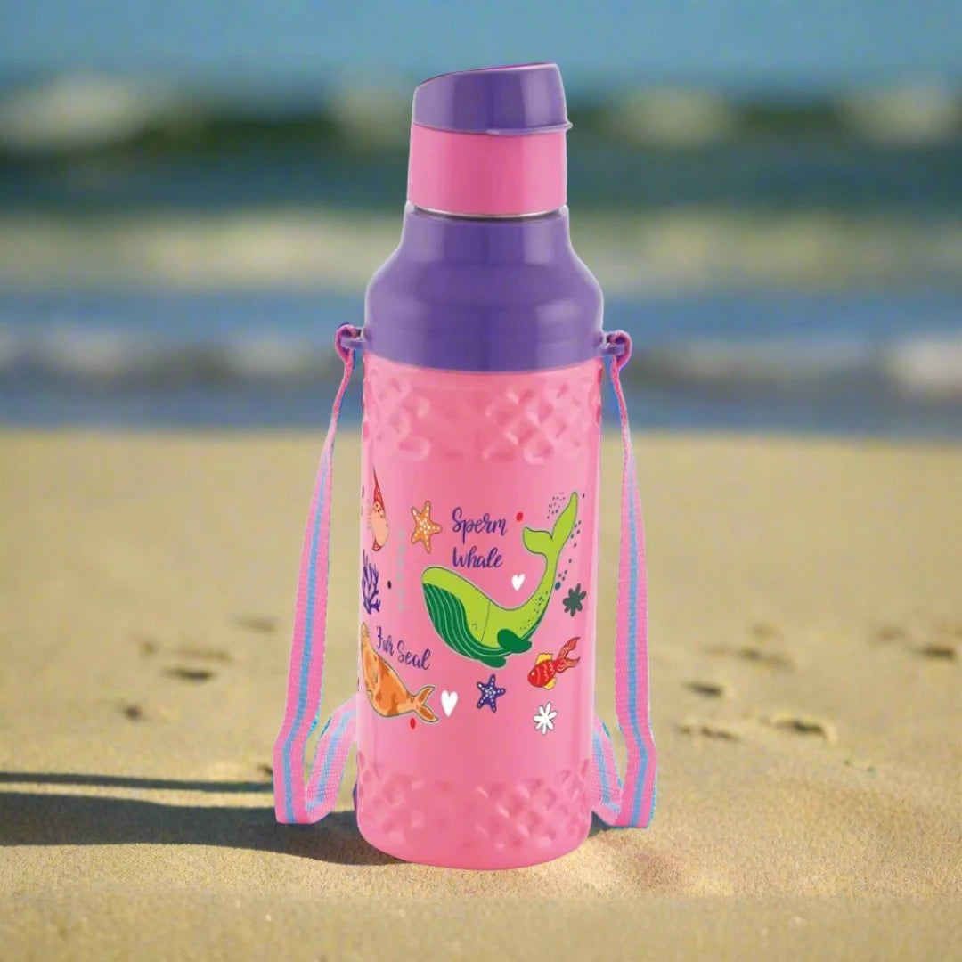 CARTOON PRINTED WATER BOTTLE FOR SCHOOL