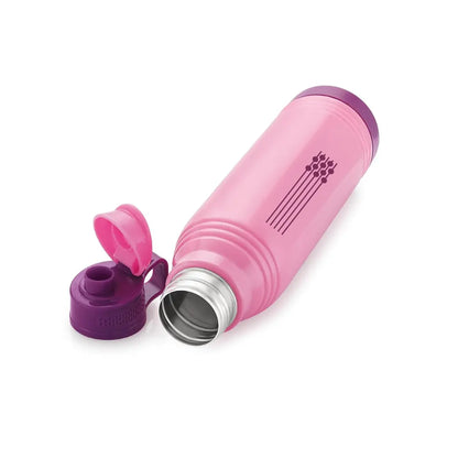 Liza Stainless Steel Smart Insulated Bottle - 650ml Pink: Perfect for Kids, Home, School