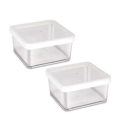 PLASTIC STORAGE CONTAINER SET OF 2