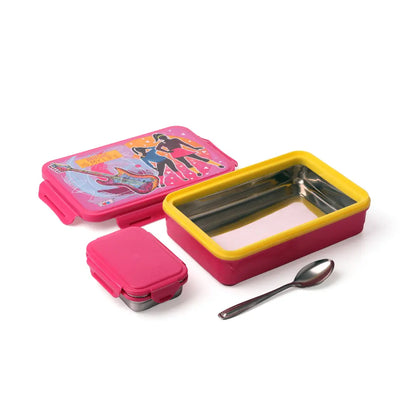 STEEL LUNCH BOX WITH SPOON