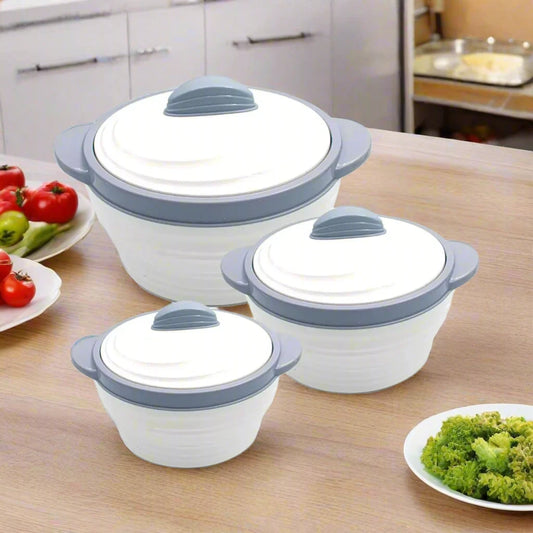 NAYASA CORNELLO CASSEROLE SET 3PC IN WHITE