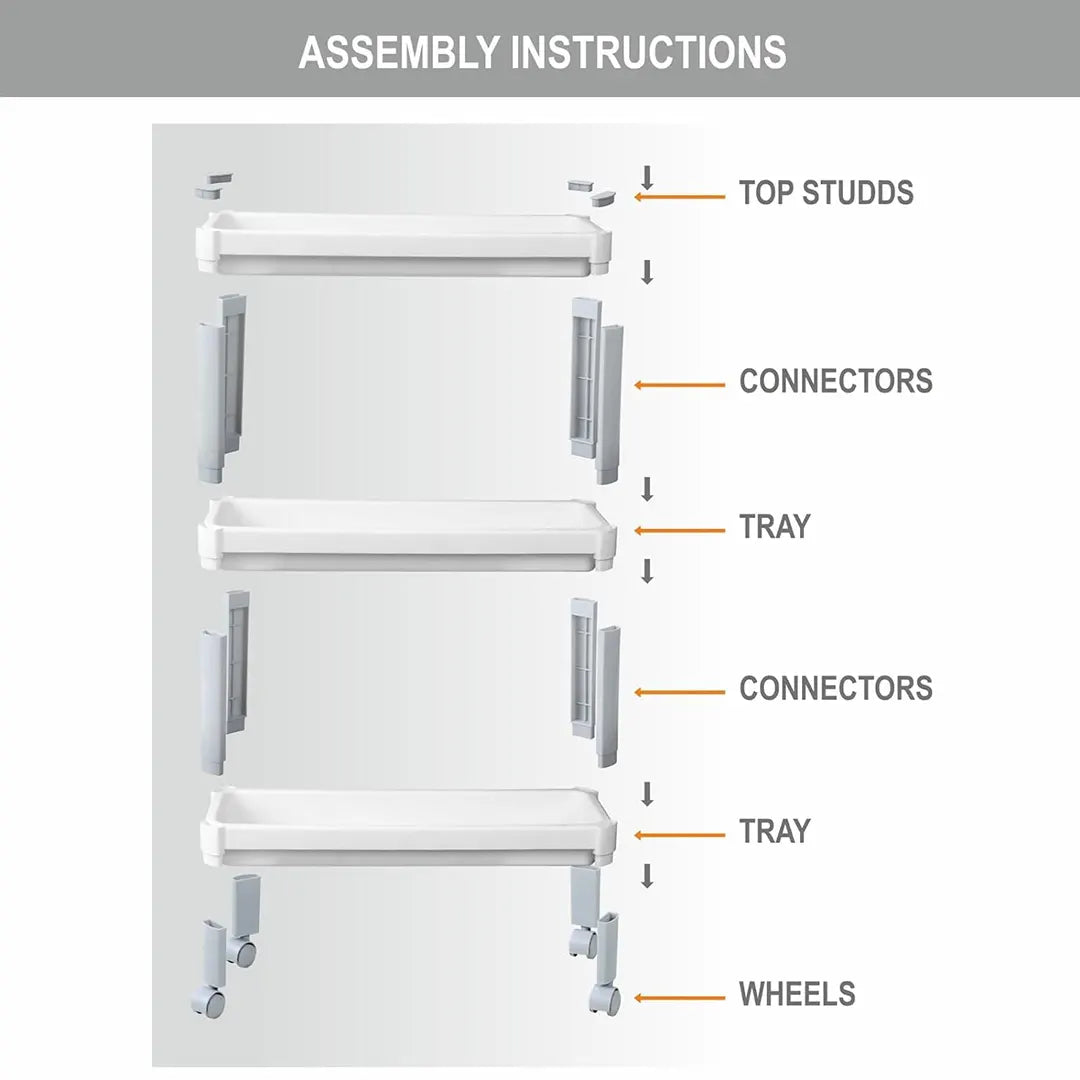 Nayasa 3-Tier Storage: Optimize Space with Stylish Efficiency in White