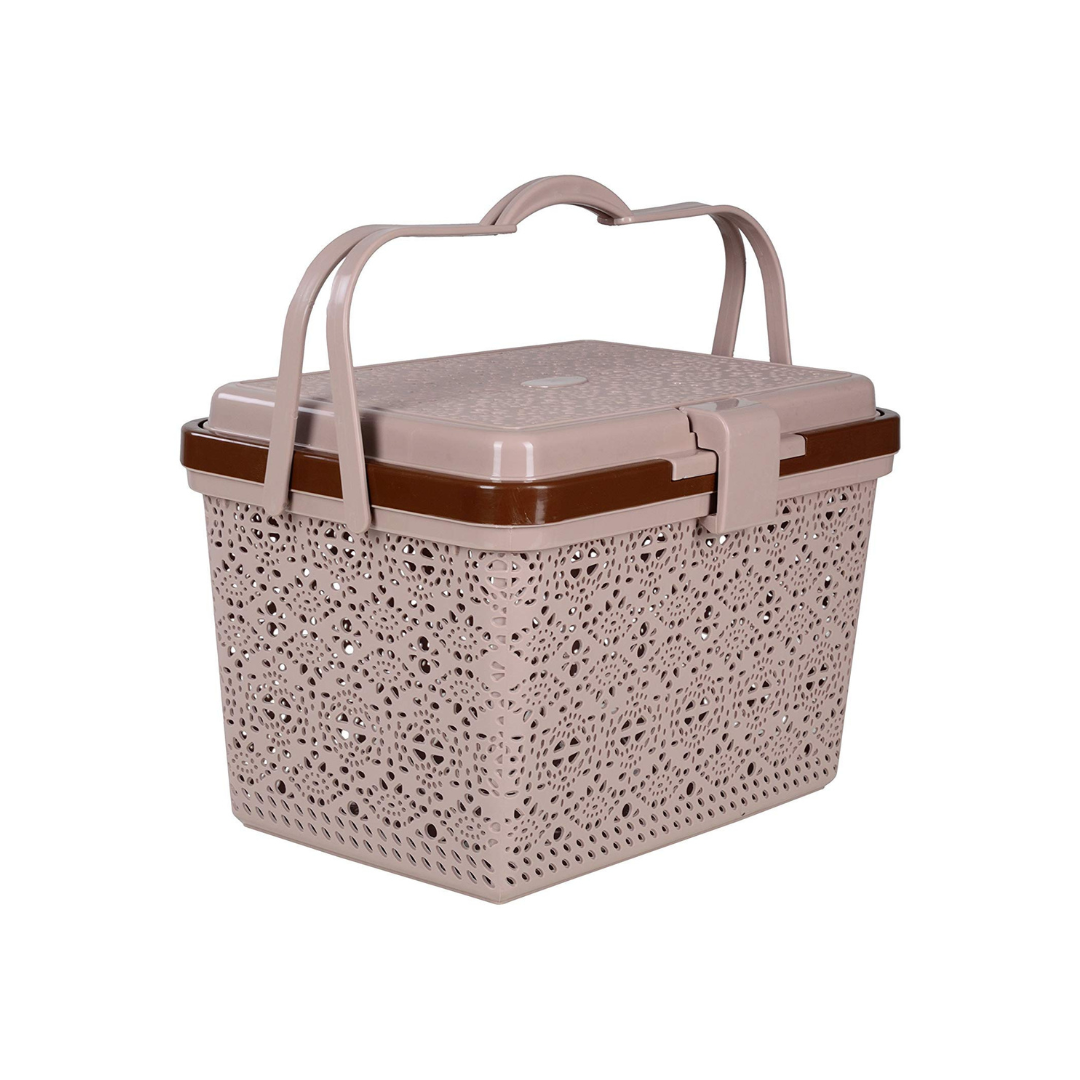 PLASTIC BASKET FOR HOME STORAGE AND PICNIC USE BY NAYASA