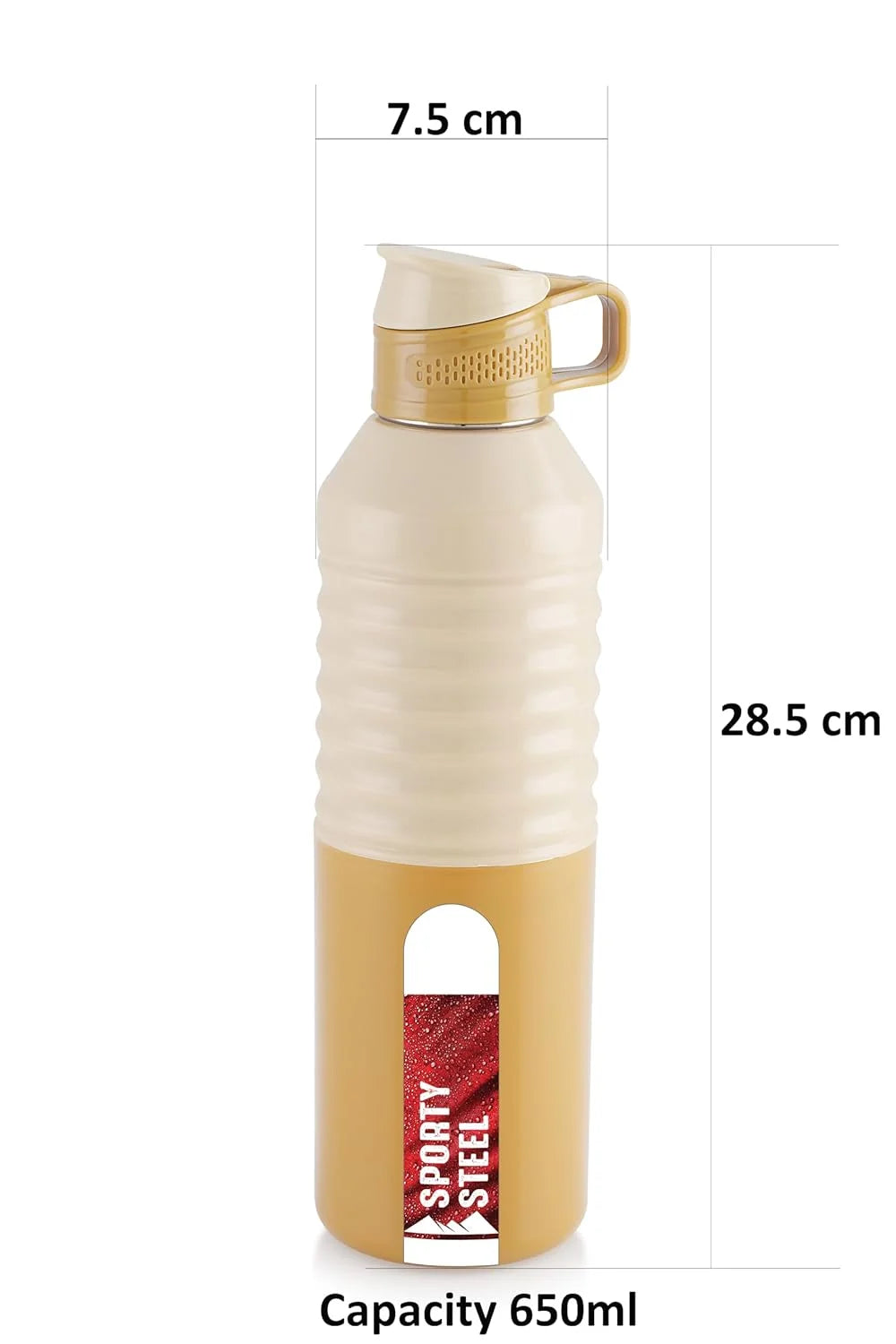 Liza Brown Sporty Insulated Steel Bottle for Office, Home, School | Leak Proof | Wide Mouth 800ml