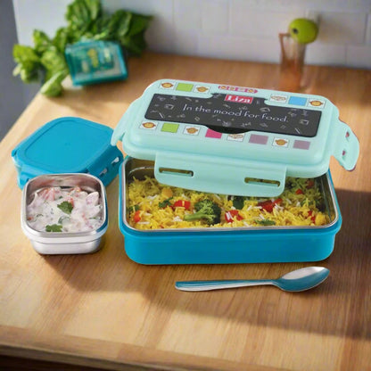 STEEL LUNCHBOX WITH SPOON