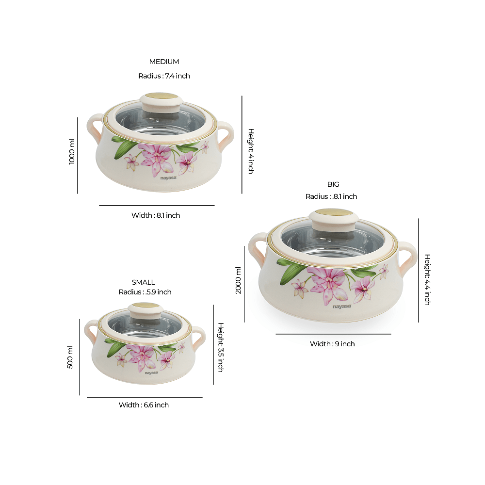 Nayasa Lorenzo Casserole Set With Glass Lid NAYASA