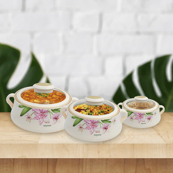 Nayasa Lorenzo Casserole Set With Glass Lid NAYASA